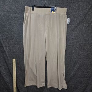 NWT‎ Old Navy Size 2X Beige High Rise Stretch Tech Wide Leg Pants